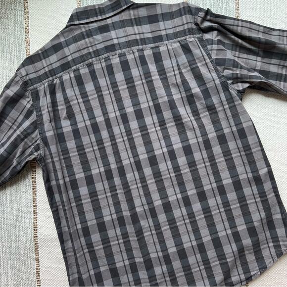 Carhartt Grey Plaid 100% Cotton Relaxed Fit Button Down Shirt Men’s Size Large - Picture 5 of 8